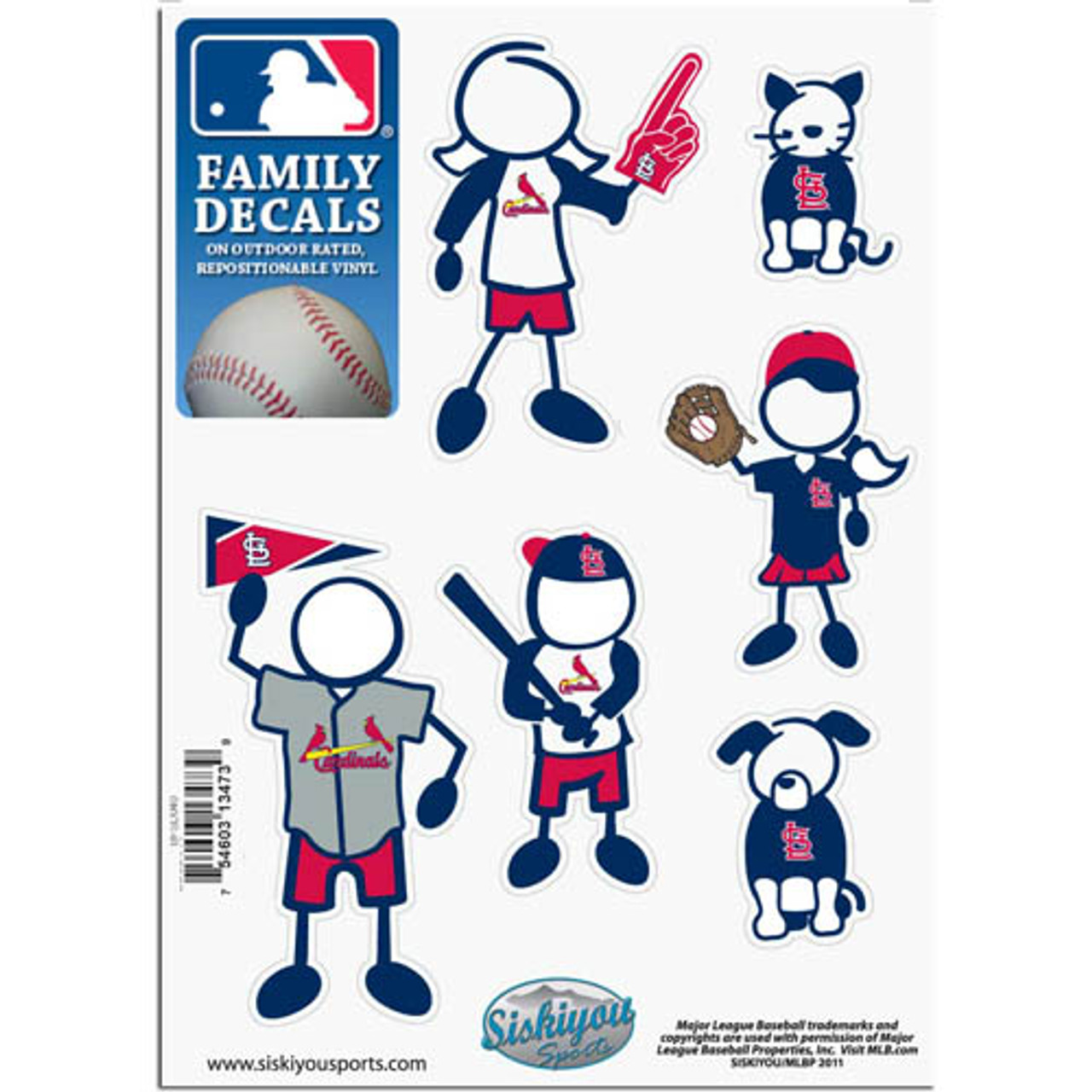 St Louis Cardinals MLB Family Decal Sticker Set - Dragon Sports