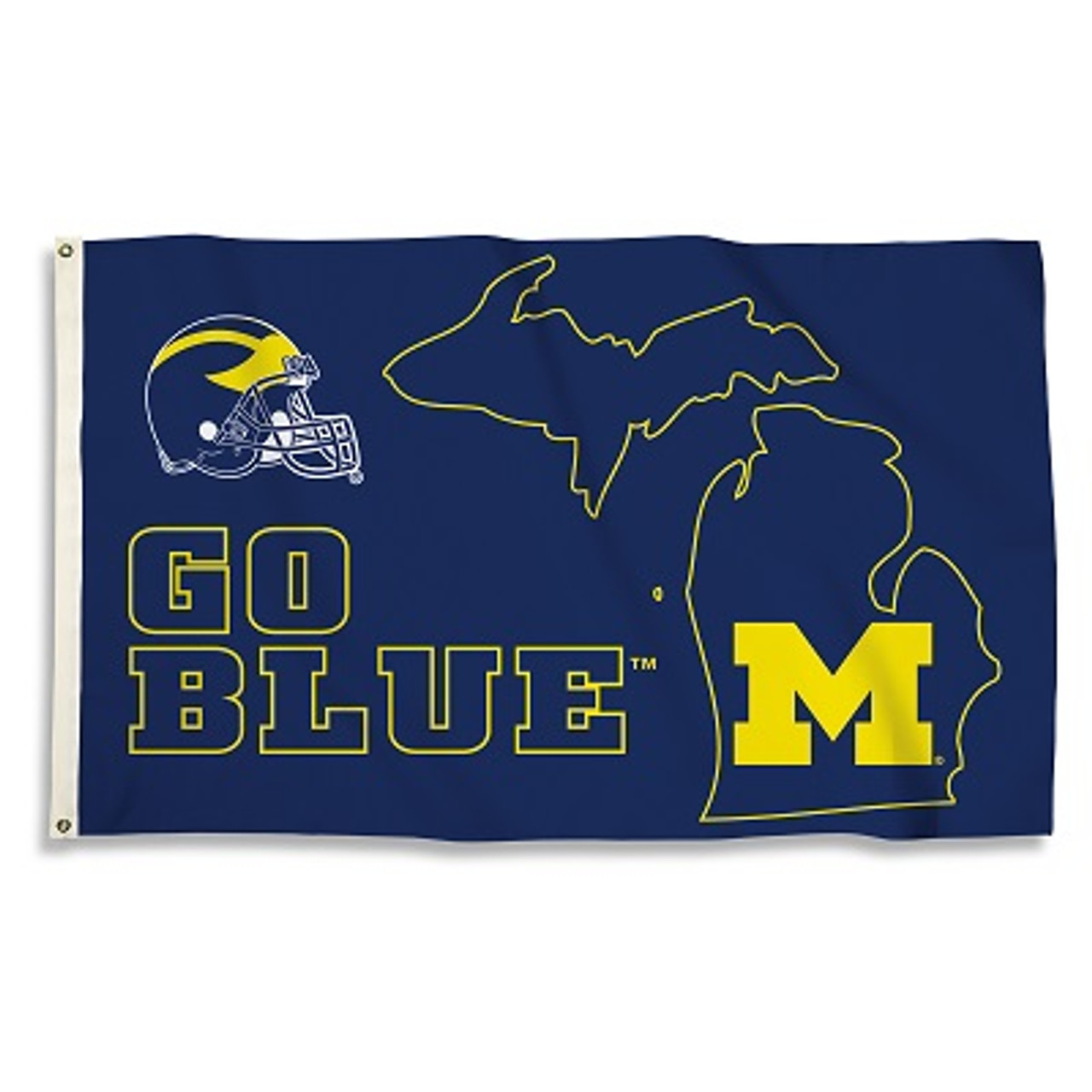 Michigan Wolverines 3x5 FT Flag Man Cave Logo Banner Football NCAA FREE  Shipping