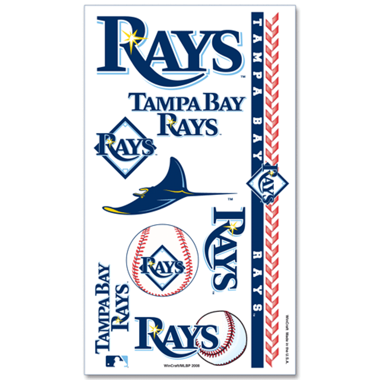 Tampa Bay Rays MLB Temporary Tattoos - Dragon Sports