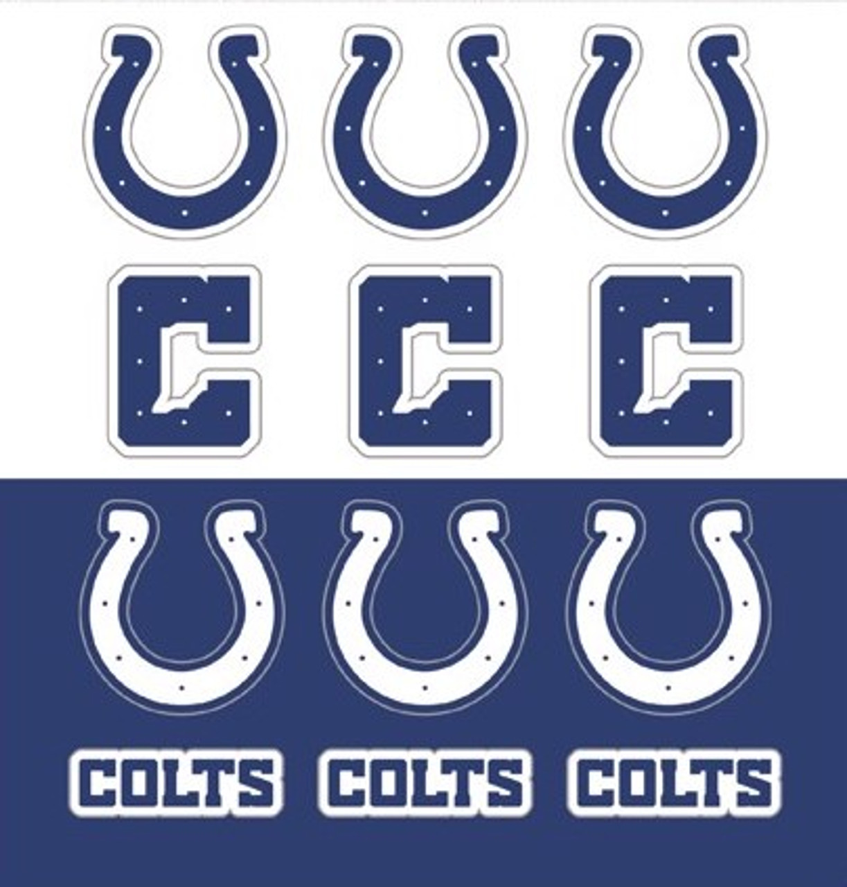 Indianapolis Colts Decal Set Mini 12 Pack