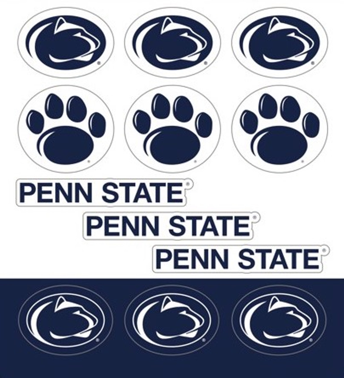 Penn State NCAA Team Logo Mini Decals - Dragon Sports