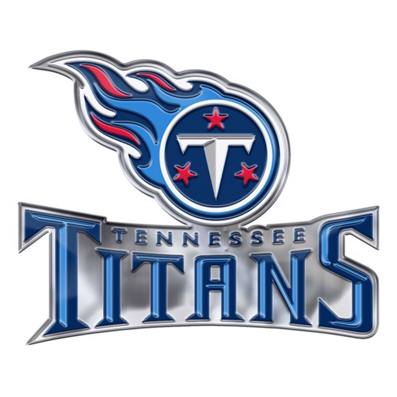 NFL Tennessee Titans 3D Chrome Metal Emblem