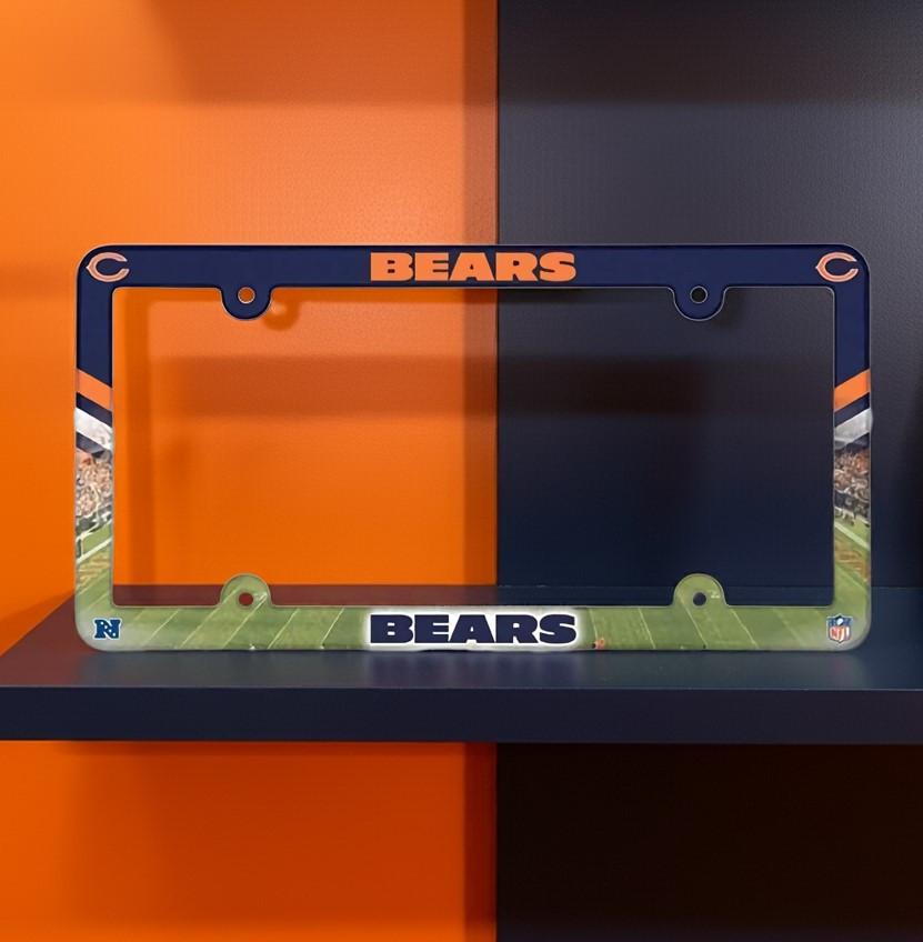 Chicago Bears License Plate Frame Wallpaper For Iphone