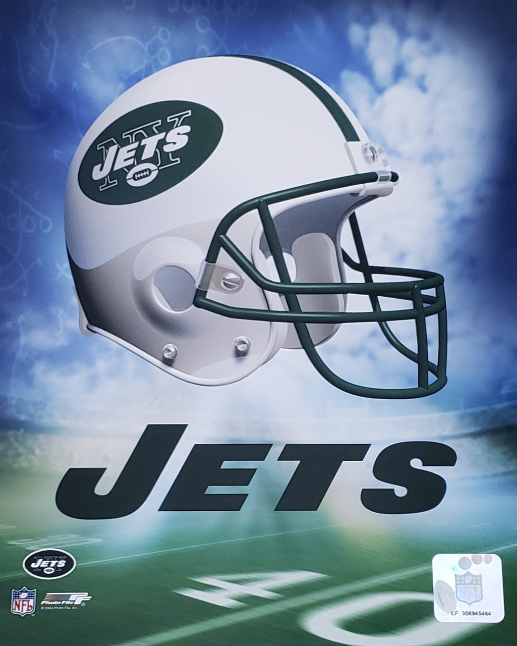 New York Jets NFL Helmet Logo Photo - 8' x 10' - Dragon Sports