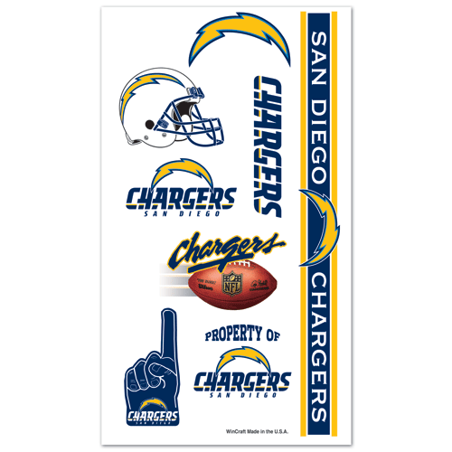 San Diego Chargers NFL Temporary Tattoos Dragon Sports