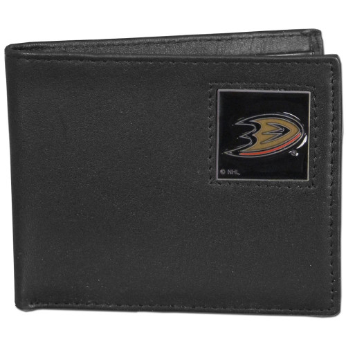 Anaheim Ducks NHL Leather Bi-fold Wallet w/ Gift Box Anaheim Ducks NHL Leather Bi-fold Wallet w/ Gift Box