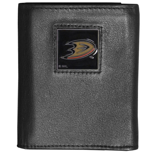 Anaheim Ducks NHL Deluxe Leather Tri-fold Wallet w/ Gift Box Anaheim Ducks NHL Deluxe Leather Tri-fold Wallet w/ Gift Box