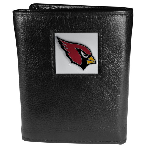 Arizona Cardinals Deluxe Leather Tri-fold Wallet w/ Gift Box