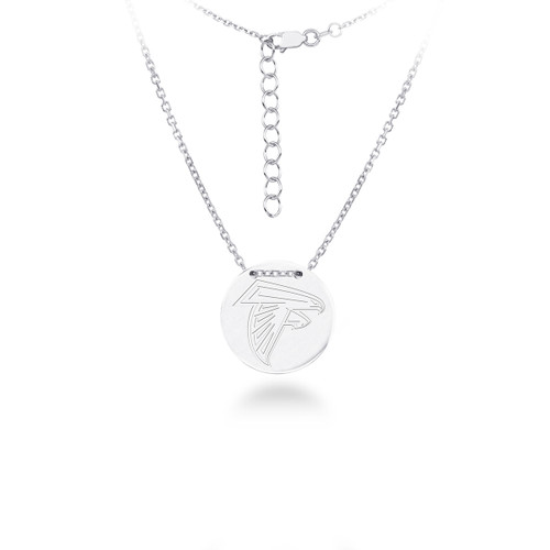 Atlanta Falcons Silver Necklace with Round Pendant