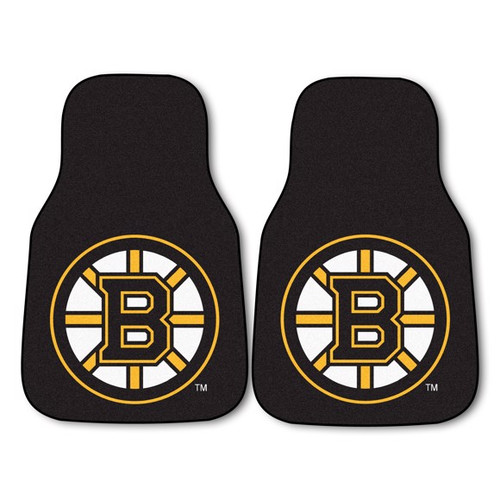 Boston Bruins 2-pc Carpet Car Mat Set