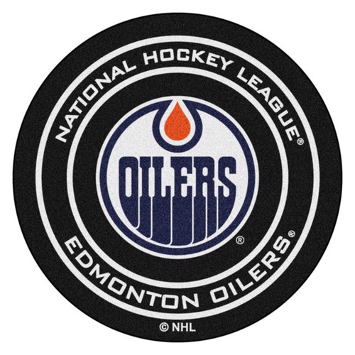 Edmonton Oilers NHL Hockey Puck Mat