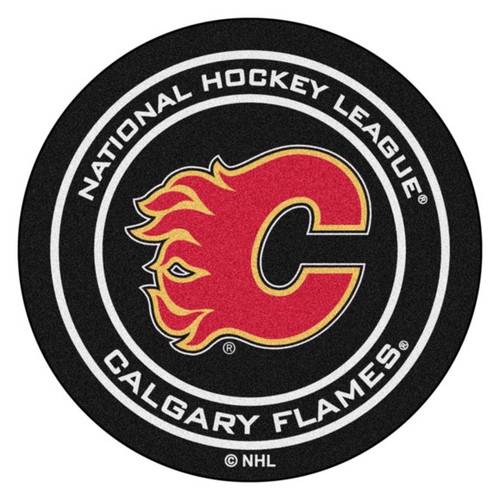 Calgary Flames Hockey Puck Mat