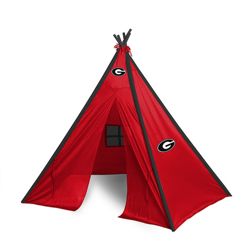 Georgia Bulldogs NCAA Red & Black Teepee Play Tent