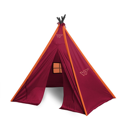 Virginia Tech Hokies NCAA Maroon & Orange Teepee Play Tent