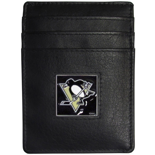 Pittsburgh Penguins Leather Money Clip/Cardholder