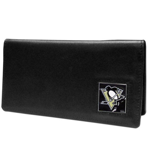 Pittsburgh Penguins Leather Checkbook Cover