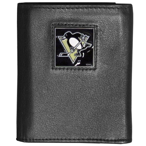 Pittsburgh Penguins NHL Deluxe Leather Tri-fold Wallet