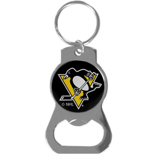 Pittsburgh Penguins NHL Black Bottle Opener Key Chain