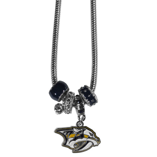 Nashville Predators Euro Bead Necklace