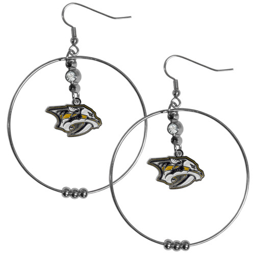 Nashville Predators NHL Hockey Hoop Earrings Nashville Predators NHL Hockey Hoop Earrings