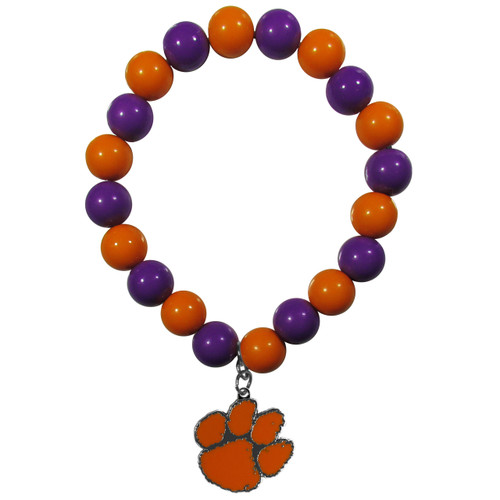 Clemson Tigers Fan Bead Bracelet