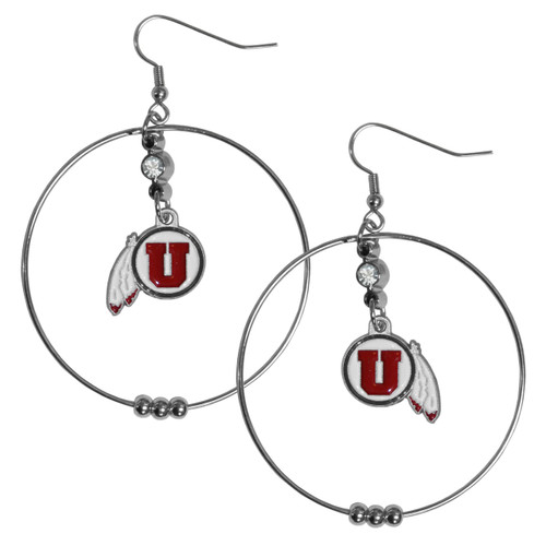 Utah Utes 2 Inch Hoop Earrings