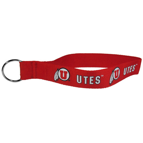 Utah Utes  NCAA Lanyard Wristlet Keychain - Red