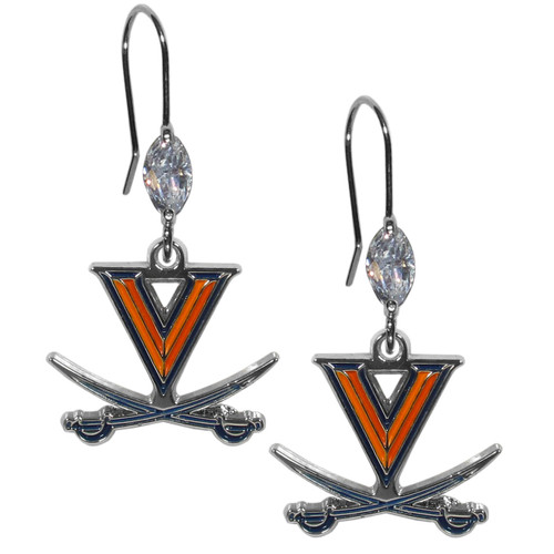 Virginia Cavaliers NCAA Crystal Dangle Earrings Virginia Cavaliers NCAA Crystal Dangle Earrings