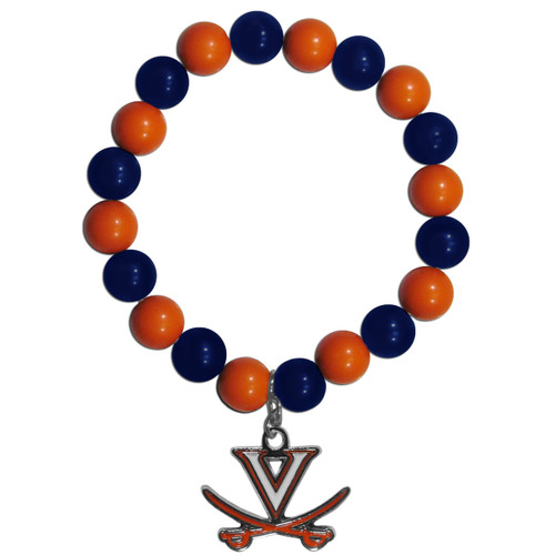 Virginia Cavaliers Fan Bead Bracelet