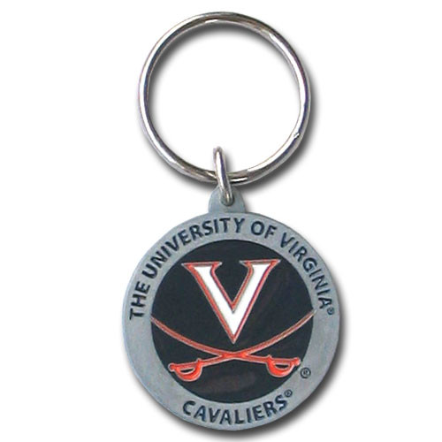 Virginia Cavaliers Carved Metal Key Chain