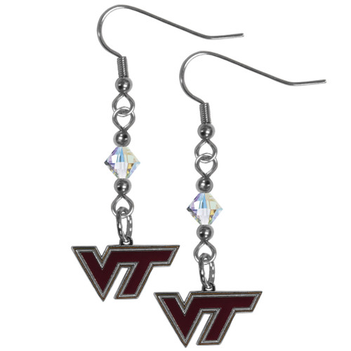 Virginia Tech Hokies Crystal Dangle Earrings