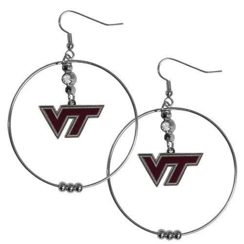 Virginia Tech Hokies 2 Inch Hoop Earrings