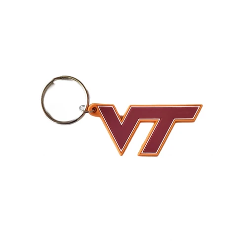 Virginia Tech Hokies Rubber Logo Keychain