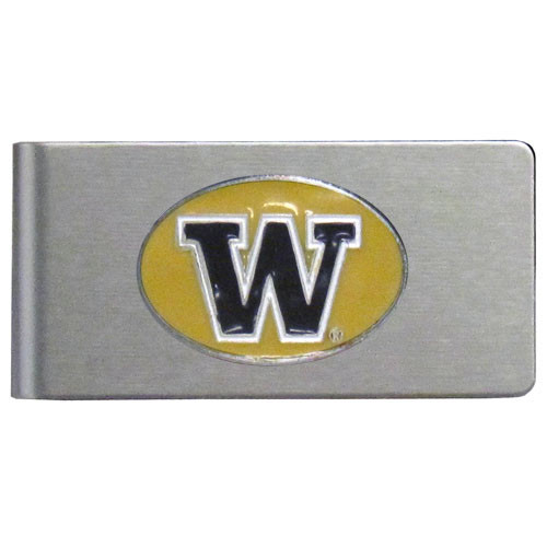 Washington Huskies Brushed Metal Money Clip