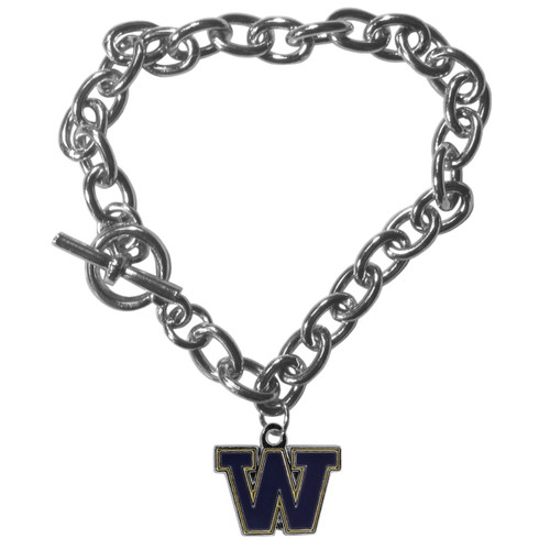 Washington Huskies Charm Chain Bracelet