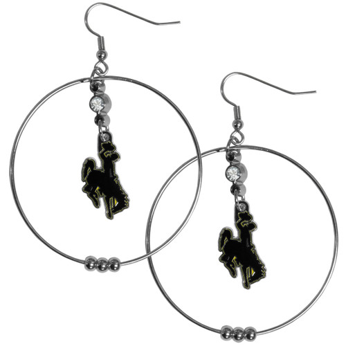 Wyoming Cowboys 2 Inch Hoop Earrings