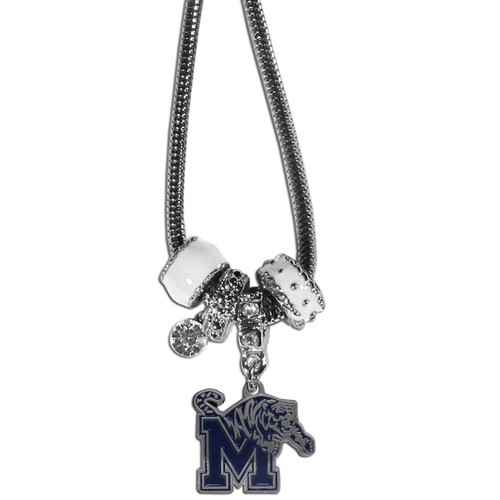 Memphis Tigers Euro Bead Necklace