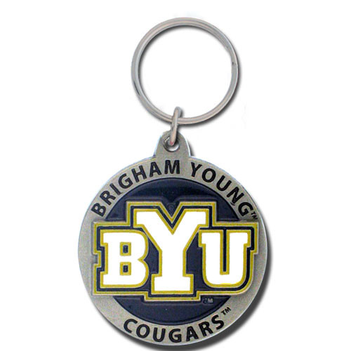 BYU Cougars NCAA Carved Metal Key Chain