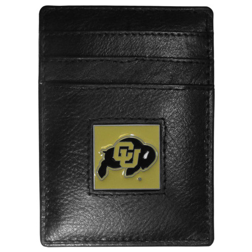 Colorado Buffaloes Leather Money Clip - Cardholder w/ Gift Box