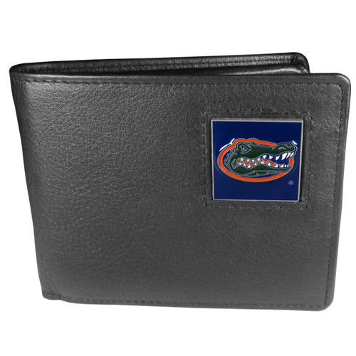 Florida Gators Leather Bi-fold Wallet Packaged in Gift Box