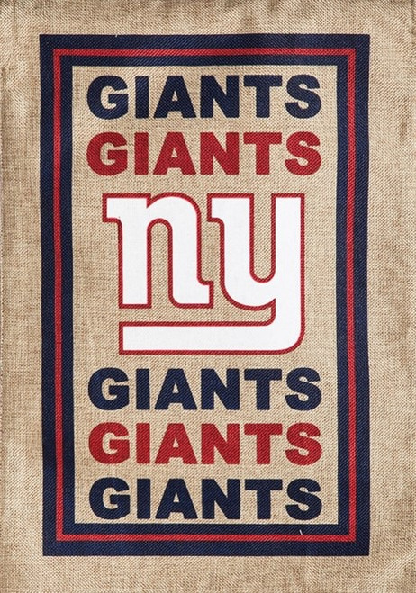 New York Giants Burlap Garden Flag