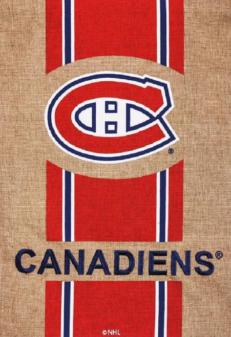 Montreal Canadiens NHL Burlap Garden Flag