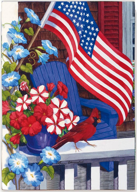 Patriotic Perch 29" x 43" House Flag