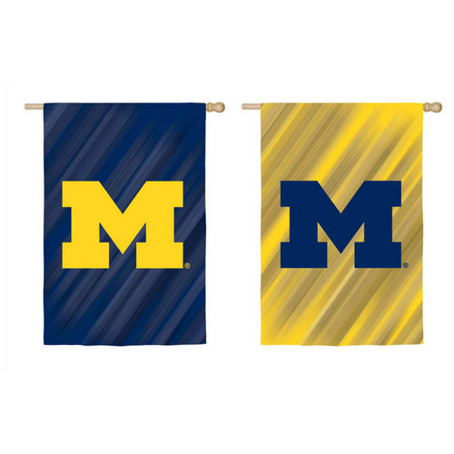 Michigan Wolverines 12.5" x 18" Double Sided Suede Flag Michigan Wolverines 12.5" x 18" Double Sided Suede Flag