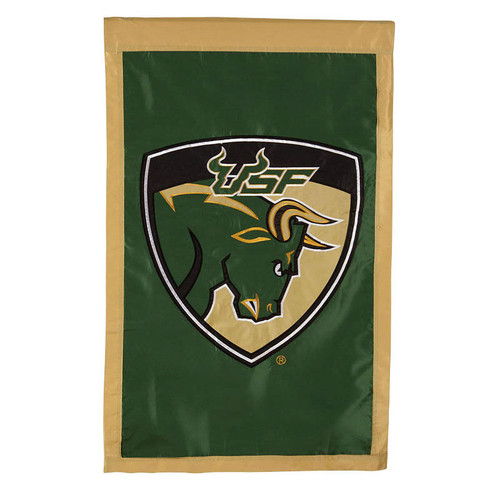 USF South Florida Bulls 28 x 44 Applique Two Sided Banner Flag USF South Florida Bulls 28 x 44 Applique Two Sided Banner Flag