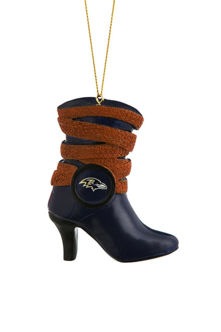 Baltimore Ravens NFL High Heel Boot Ornament Baltimore Ravens NFL High Heel Boot Ornament