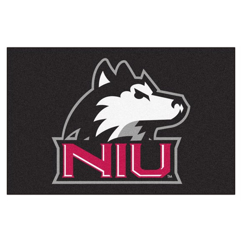 Northern Illinois Huskies NCAA Black Logo Mat