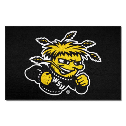 Wichita State Shockers NCAA Black Mascot Logo Mat