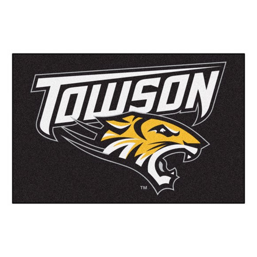 Towson Tigers NCAA Black Logo Mat