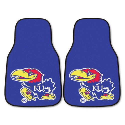 Kansas Jayhawks 2-pc Carpeted Car Mat Set